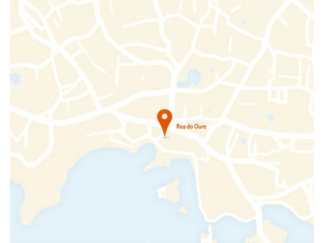 Mapa estático de Lisboa com o escritório da Aura Plena na Rua do Ouro marcado